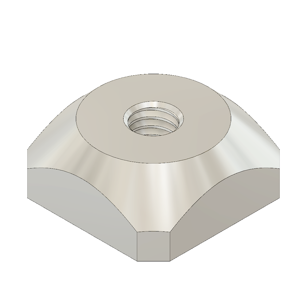 M4S-0 MODULAR SOLUTIONS ZINC PLATED FASTENER<br>M4 SQUARE NUT